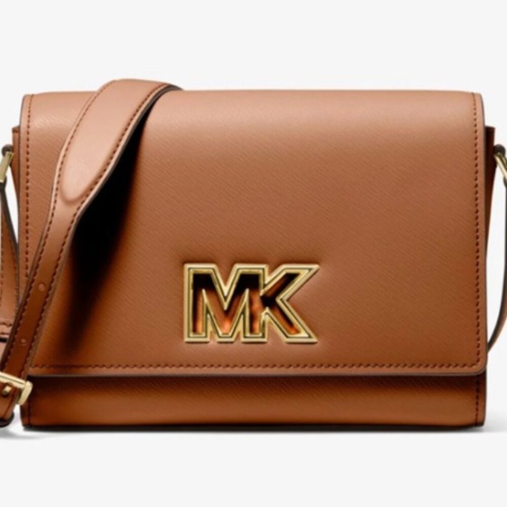 NEW Michael Kors Mimi Medium Leather Messenger Bag